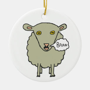 Décoration En Céramique Baa Sheep