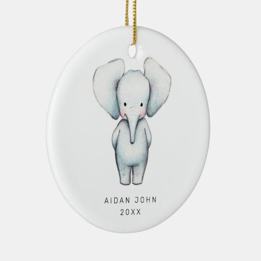 Décoration En Céramique Baby Boy Elephant Personnalisé Cute Personnalisé (Droite)