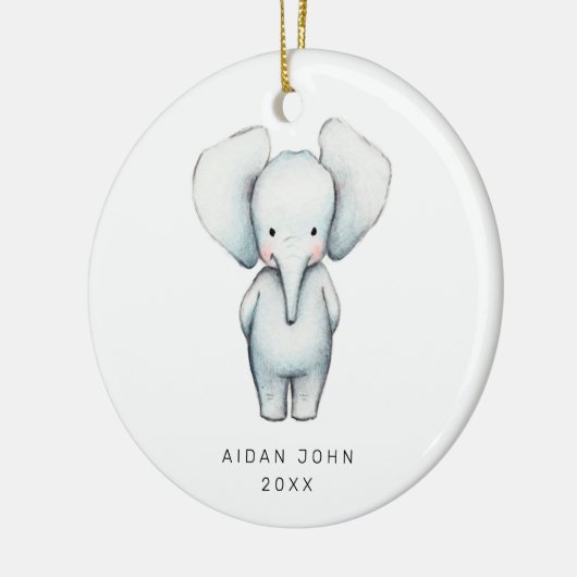 Décoration En Céramique Baby Boy Elephant Personnalisé Cute Personnalisé (Gauche)