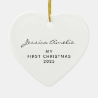 Baby First Christmas 2024 Photo blanche personnali