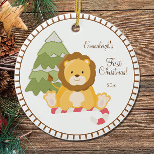 Décoration En Céramique Baby First Christmas "Lion