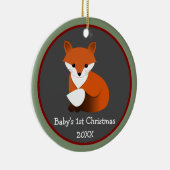 Décoration En Céramique Baby Fox 1er cadre photo de Noël (Droite)