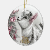 Décoration En Céramique Baby Goat Christmas 15 and YOUR PHOTO (Gauche)