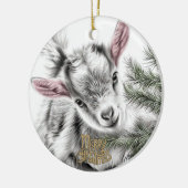Décoration En Céramique Baby Goat Christmas 3 and YOUR PHOTO (Gauche)