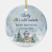 Décoration En Céramique Baby It's Cold Outside Winter Baby Shower Gifts (Devant)