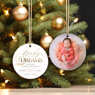Décoration En Céramique Baby of our Dreams Pink Baby's First Christmas