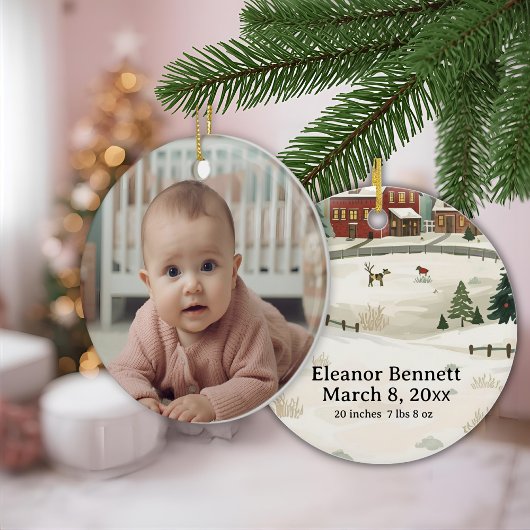 Décoration En Céramique Baby’s First Christmas Ornament – Personalized