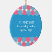 Décoration En Céramique Baby shower Bleu & Rose Favoriser Ornament (Droite)