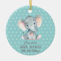 Baby shower Eléphant Turquoise et gris