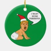 Décoration En Céramique Baby Trump Plus de cadeaux de Noël (Dos)