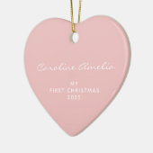 Décoration En Céramique Baby's First Christmas 2022 Personalized Pink (Gauche)