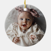 Décoration En Céramique Baby's First Christmas Modern Minimalist Photo (Dos)