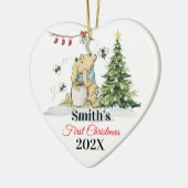 Décoration En Céramique Baby's First Christmas Ornament | Bear & Bees Cust (Gauche)