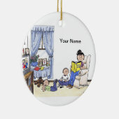 Décoration En Céramique Babysitter, 2 Garçons (Droite)