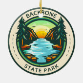 Décoration En Céramique Backbone State Park Badge Iowa (Dos)