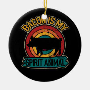Décoration En Céramique Bacon Is My Spirit Animal Bacon Lover Grilling