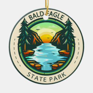 Décoration En Céramique Badge de Bald Eagle State Park Pennsylvania