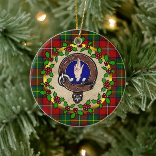 Décoration En Céramique Badge de Clan Boyd & Noël Tartan Personnalisé
