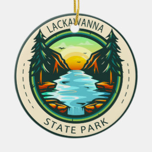 Décoration En Céramique Badge Lackawanna State Park Pennsylvania