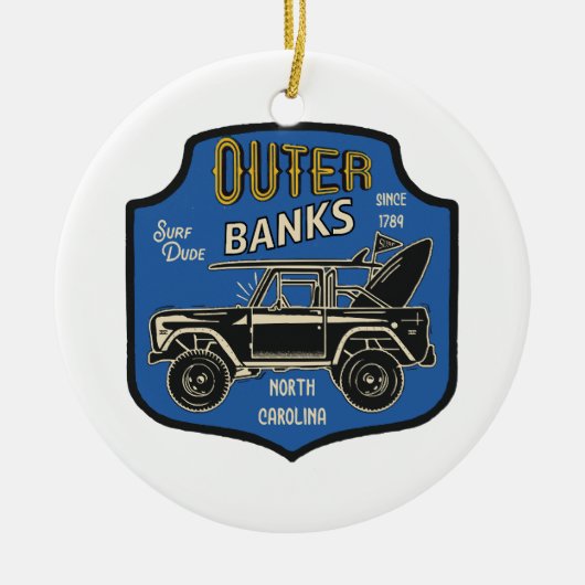 Décoration En Céramique Badge NC des banques extérieures (Devant)