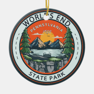 Décoration En Céramique Badge Worlds End State Park Pennsylvania