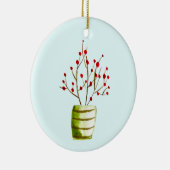 Décoration En Céramique Baies rouges aquarelle Noël (Droite)