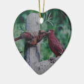 Décoration En Céramique Baisers des cardinaux (Gauche)