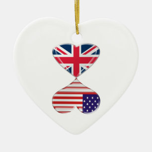 Décoration En Céramique Baisers des Etats-Unis et de l'art BRITANNIQUE de