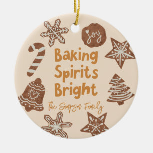 Décoration En Céramique Baking Spirits Bright Holiday Cookies Jaune