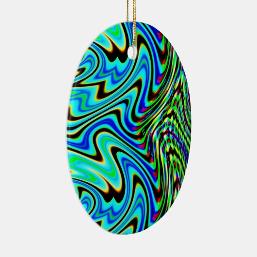 Décoration En Céramique Balayage bleu vert (Droite)