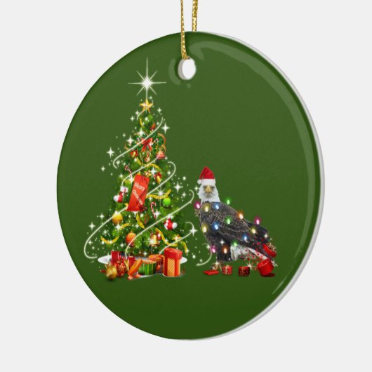 Décoration En Céramique BALD EAGLE avec Casquette Scafe Noël (Gauche)