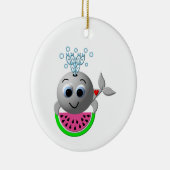 Décoration En Céramique Baleine mignonne et pastèque (Droite)