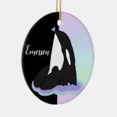 Décoration En Céramique Baleine tueuse Orca personnalisée (Droite)