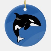 Décoration En Céramique Baleine tueuse personnalisée Orca (Dos)