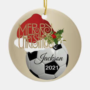 Décoration En Céramique Balle de football de Noël