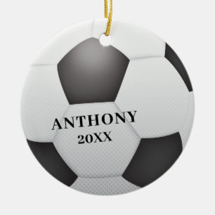 Décoration En Céramique Balle de football - Noël personnalisé