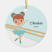 Décoration En Céramique Ballerina Ballerina Danse Ballet Noël Céramique Or (Devant)