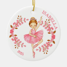 Ballerine rousse en rose 