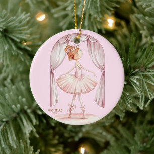 Décoration En Céramique Ballet de Noël personnalisé Ballerine danseuse