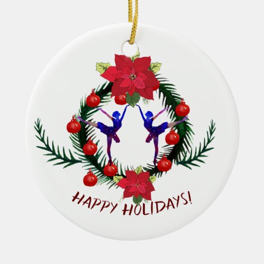 Décoration En Céramique Ballet Winter Holidays Art (Devant)