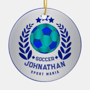 Décoration En Céramique Ballon de Football Blason   Cadeaux pour Fan de Sp