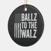 Décoration En Céramique Ballz aux élections Walz Harris Walz 2024 (Gauche)