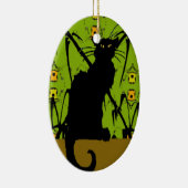 Décoration En Céramique bambou de chat noir (Droite)