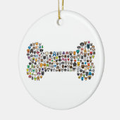 Décoration En Céramique Bande dessinée de chien d'OS (Gauche)