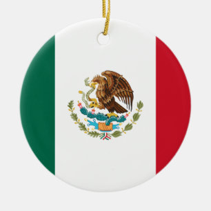 Décoration En Céramique Bandera de México - Drapeau du Mexique - Drapeau 