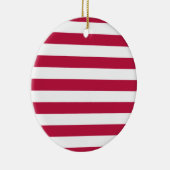 Décoration En Céramique Bandes rouges et blanches (Droite)