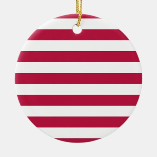 Décoration En Céramique Bandes rouges et blanches (Devant)