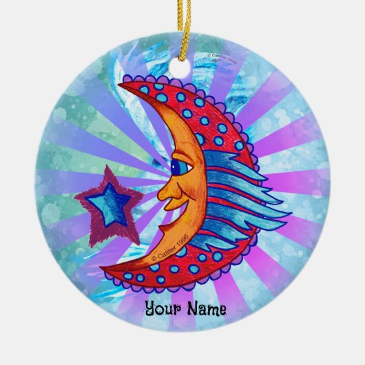 Décoration En Céramique Banner Moon (Devant)