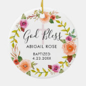 Décoration En Céramique Baptême personnalisé (Dos)