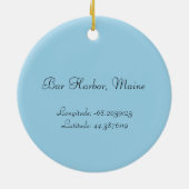 Décoration En Céramique Bar Harbour avec coordonnées (Dos)